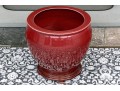 Chinese Sang De Boeuf Glazed Ceramic Jardiniere On Stand