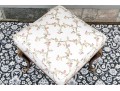 Louis XVI Style Brass Mounted, Upholstered Stool / Ottoman