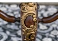Louis XVI Style Brass Mounted, Upholstered Stool / Ottoman