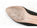 Manolo Blahnik Velvet Kitten Heels With Iconic Crystal Brooch