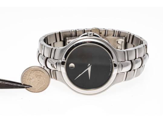 Movado Handsome Stainless Steel Quartz Watch, Retail Approx. $400