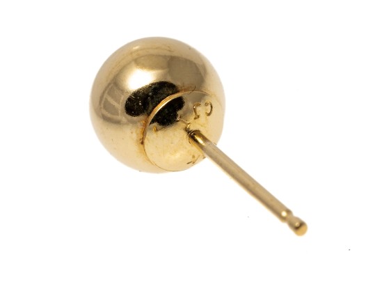 18K Yellow Gold Classic Ball Earrings, With Ribbed Twisted Earrings Jackets