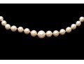 Vintage Graduated Cultured 3mm To 7mm Cultured Pearl Necklace, 14k Clasp