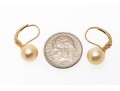 14k Yellow Gold Classic 7.75 Mm Cultured Pearl Drop Earrings