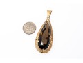 Fantastic Pear Cut Smoky Quartz 14K Pendant