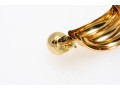 18K Yellow Gold Classic Ball Earrings, With Ribbed Twisted Earrings Jackets
