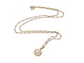 14K Pearl And Diamond Pendant Necklace