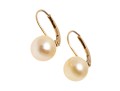14k Yellow Gold Classic 7.75 Mm Cultured Pearl Drop Earrings