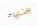 14k Yellow Gold Classic 7.75 Mm Cultured Pearl Drop Earrings