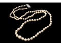 Vintage Graduated Cultured 3mm To 7mm Cultured Pearl Necklace, 14k Clasp
