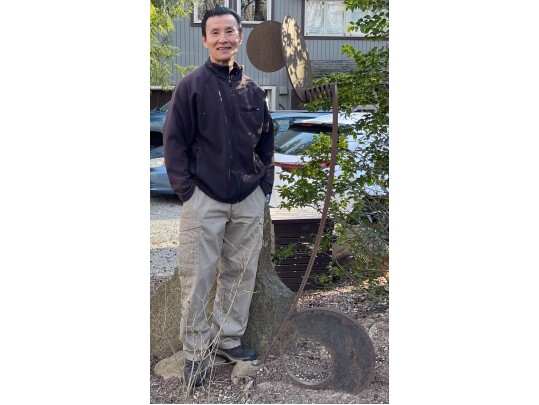 Artisanal Wrought Iron Garden Sculpture