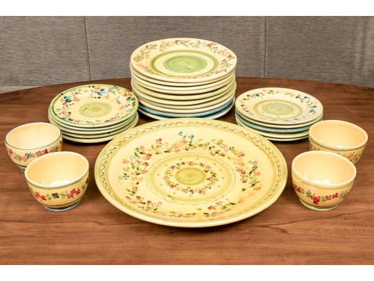 French 25 Piece Terre Provence Ceramic Service