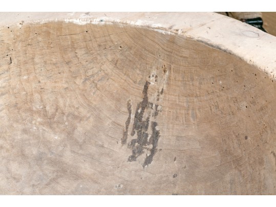 Semi-Antique Carved Wooden Trencher Bowl