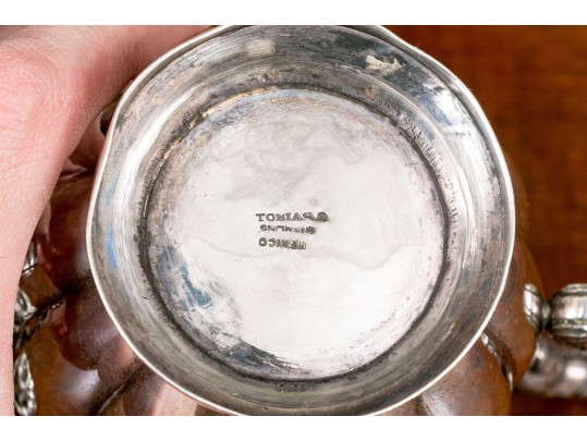 Vintage Three Piece Mexican Sterling Silver Tea Set, 60.72 OZT