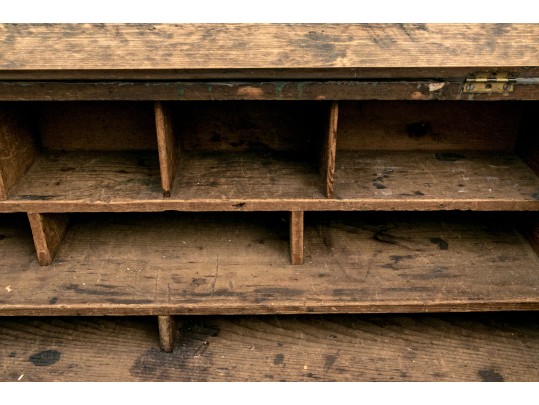 Vintage Slant Top Tall Writing Desk, For Restoration