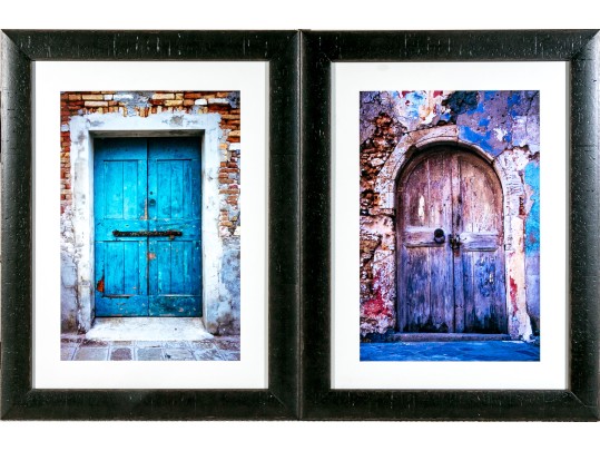 Fabulous Pair Of Decorative Photographic Prints Depicting Doorwells