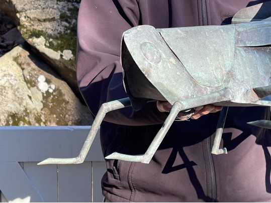 Playful Artisanal Outdoor Cricket Sculpture