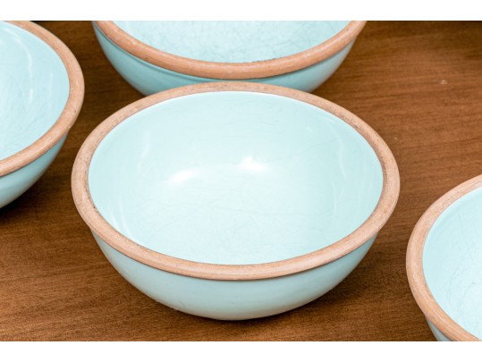Chic Set Of 10 Glazed Ceramic Bowls