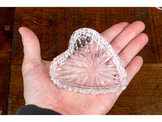 Simon Pearce Crystal Footed Bowl With Waterford Crystal Ring Dish