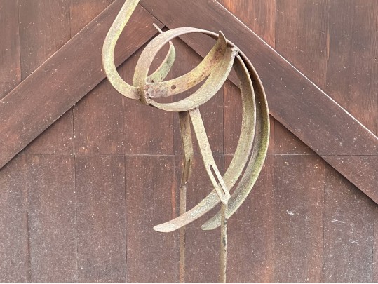 Bill Heise (American, 1942 - 2011) Vintage Found Metal Flamingo Sculpture