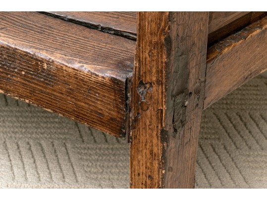 Vintage Spanish Style Bench With Seat Cushion