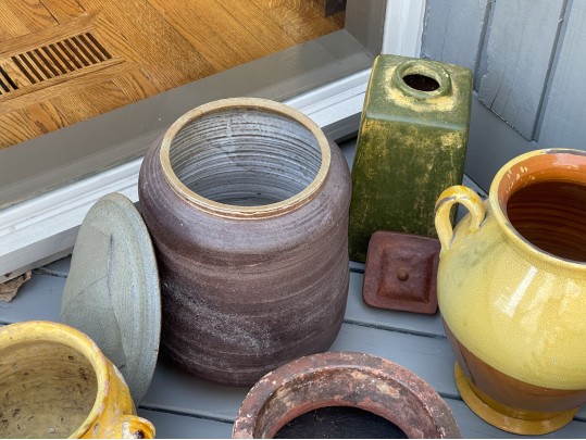 Funky Collection Of 6 Ceramic Vases And Jardinieres