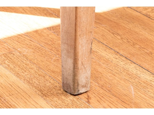 Charming Provincial Pine Table With Two Drawers 