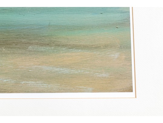 Beautiful Pastel On Paper, Coastal Landscape