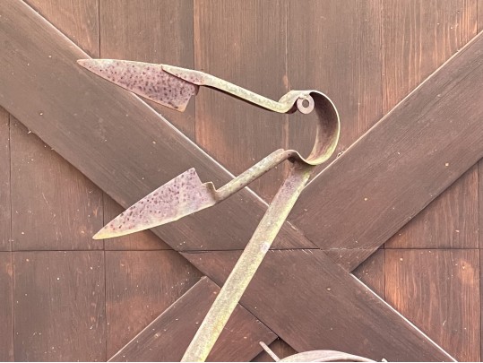 Bill Heise (American, 1942 - 2011) Vintage Found Metal Flamingo Sculpture