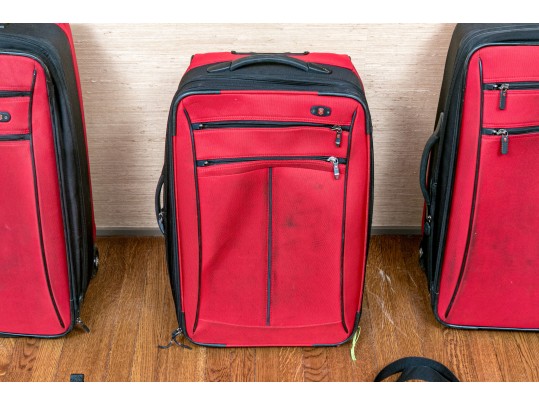 Set Of 5 Swiss, Victorionox Canvas Luggage Pieces