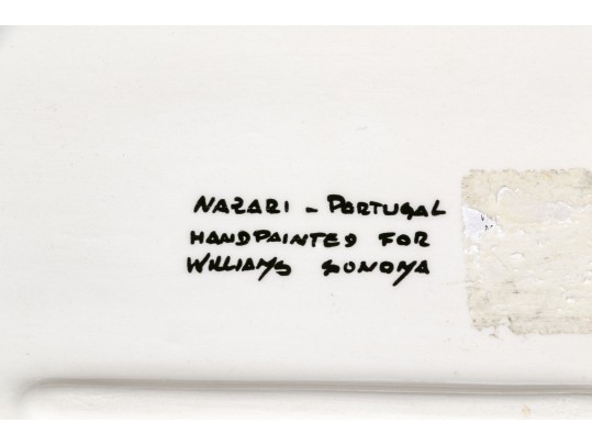 Hand Painted Nazari-Portugal For Williams Sonoma Ceramic Serving Dish