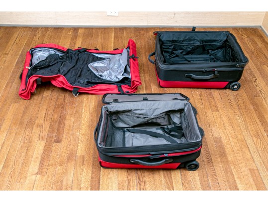 Set Of 5 Swiss, Victorionox Canvas Luggage Pieces