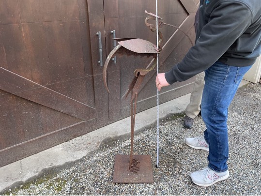 Bill Heise (American, 1942 - 2011) Found Metal Bird Sculpture