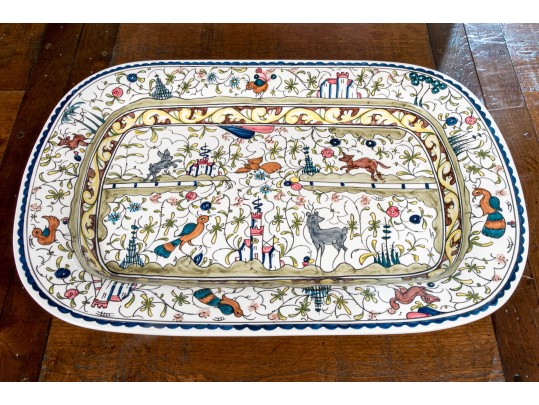 Hand Painted Nazari-Portugal For Williams Sonoma Ceramic Serving Dish