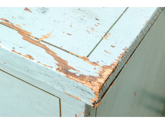 Fabulous Vintage Paint Finished Cedar Blanket Chest 