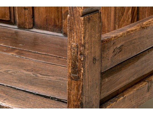 Vintage Spanish Style Bench With Seat Cushion