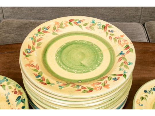 French 25 Piece Terre Provence Ceramic Service