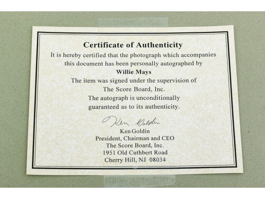 Autographed Willie Mays Photograph Yankees