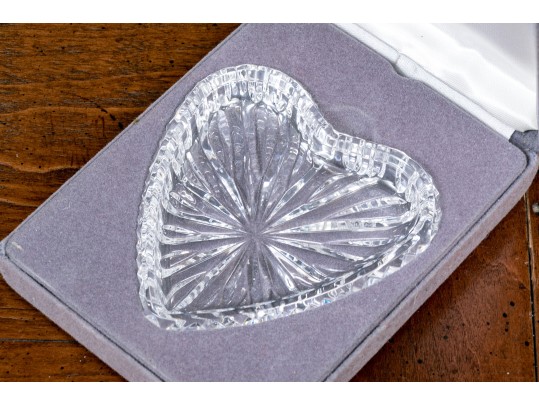 Simon Pearce Crystal Footed Bowl With Waterford Crystal Ring Dish