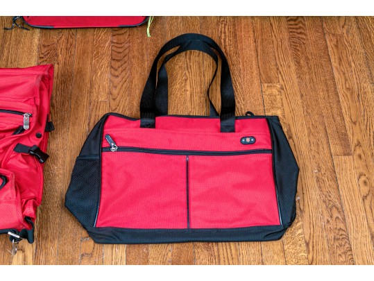 Set Of 5 Swiss, Victorionox Canvas Luggage Pieces