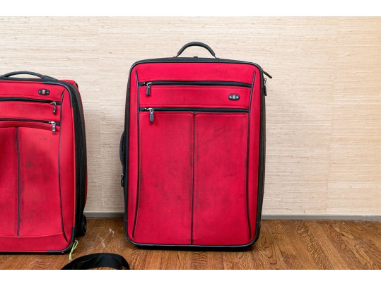 Set Of 5 Swiss, Victorionox Canvas Luggage Pieces