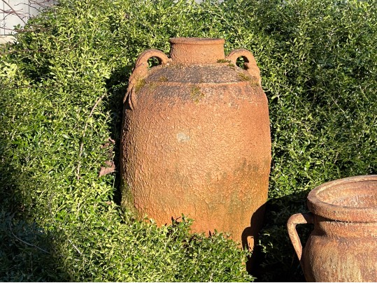 Terracotta And Iron Planters