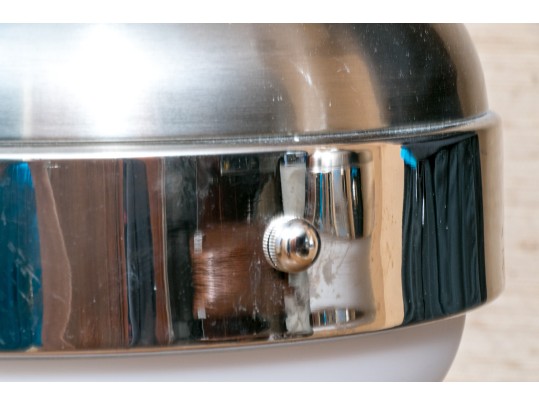 Illuminating Pair Of Polished Nickel Pendant Lights