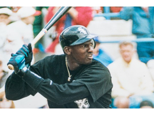 Autographed Michael Jordan Baseball Photograph