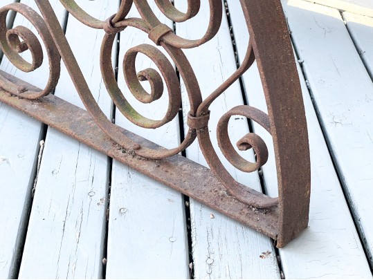 Vintage Wrought Iron French Transom