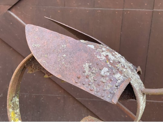 Bill Heise (American, 1942 - 2011) Vintage Found Metal Flamingo Sculpture