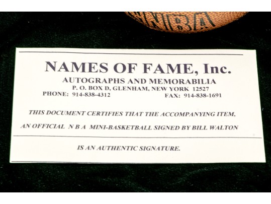Autographed Spaulding Miniature Basketball Bill Walton