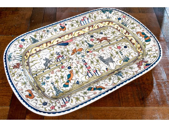 Hand Painted Nazari-Portugal For Williams Sonoma Ceramic Serving Dish