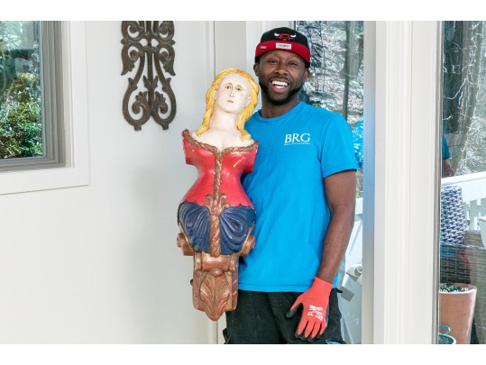 Antique Mixed Media Figurehead 