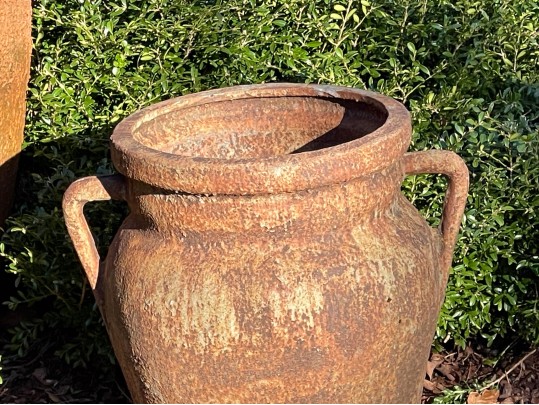 Terracotta And Iron Planters